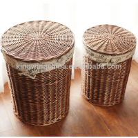 Large Wicker storage laundry basket in Brown